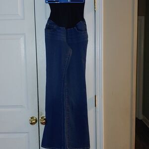Indigo Blue full panel  maternity  jeans  Sz  M Long